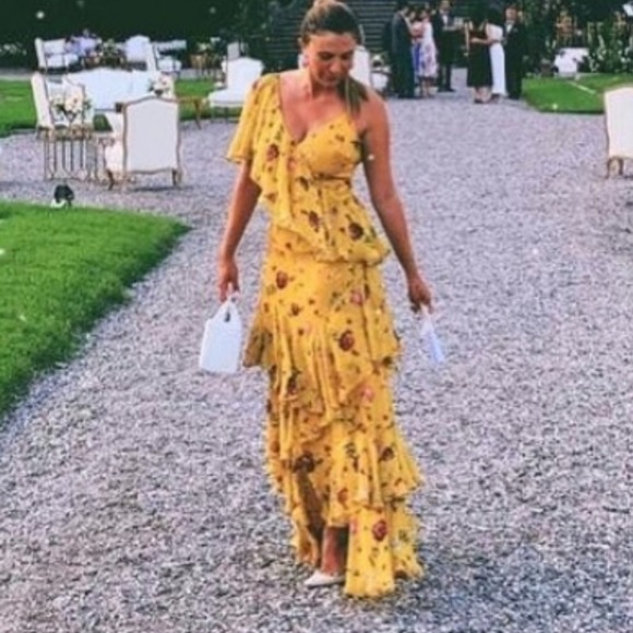 FLOR ET AL Melissa Rosebud Tiered Ruffle Gown 6 - Picture 11 of 16